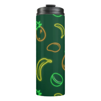 Vaso de patrón de frutas tropicales de neón