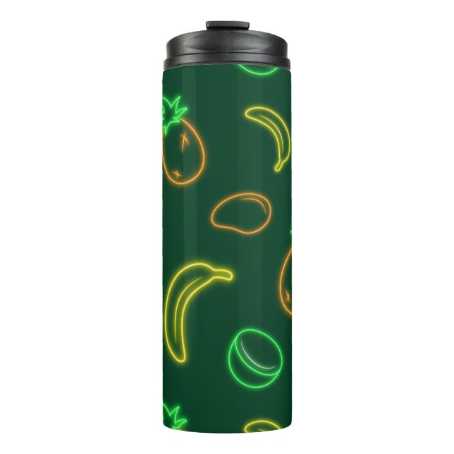 Vaso de patrón de frutas tropicales de neón (Anverso)