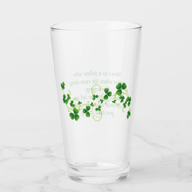 Vaso de pinta con bendición irlandesa para el Día  (Anverso)