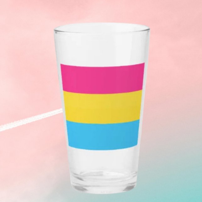 Vaso de pinta de orgullo: vaso de pinta pansexual (Subido por el creador)