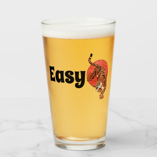 Vaso de Pinta Easy Tiger – Tipografía en Negrita (Anverso (lleno))