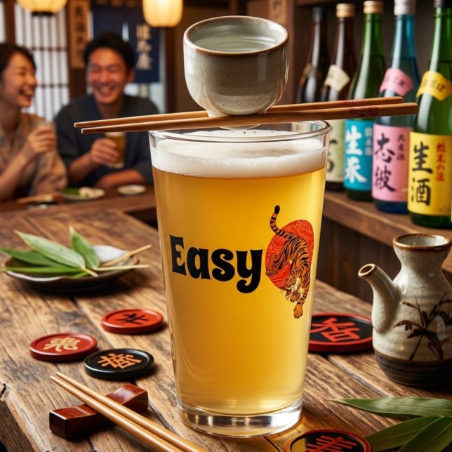 Vaso de Pinta Easy Tiger – Tipografía en Negrita (Subido por el creador)