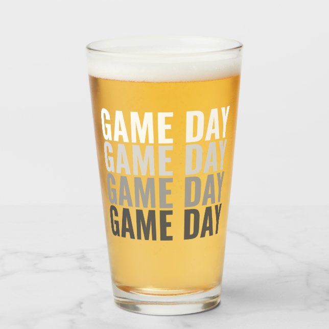 Vaso de Pinta Negrita de Día de Juego Repetido (Anverso (lleno))