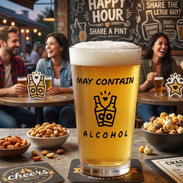 Vaso de Pinta que Puede Contener Alcohol – Bebida  (Subido por el creador)