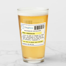Vaso de prescripción de cerveza/sidra divertido pe