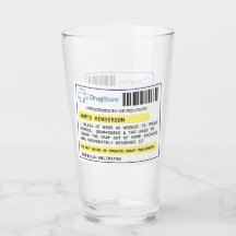 Vaso de prescripción de cerveza/sidra divertido pe
