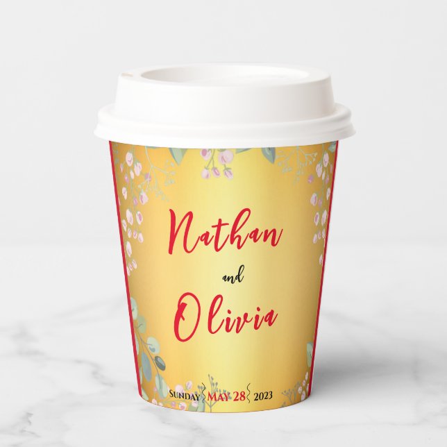 Vaso de rojo y dorado (Reverso )