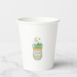 Vaso de té de menta marroquí Kawaii.