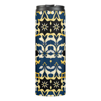 Vaso de viaje con patrón de estrella de damasco re