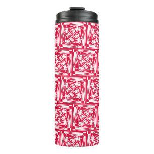 Vaso de viaje de ilusión óptica – Rojo y Blanco
