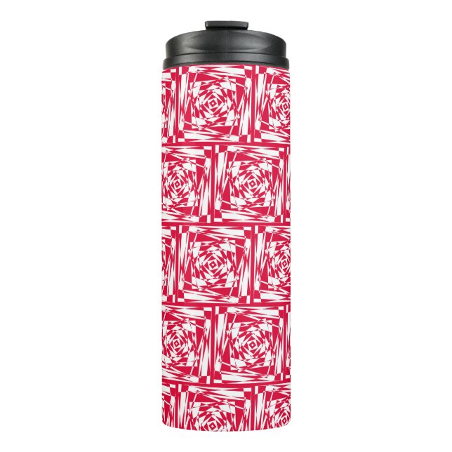 Vaso de viaje de ilusión óptica – Rojo y Blanco  (Anverso)