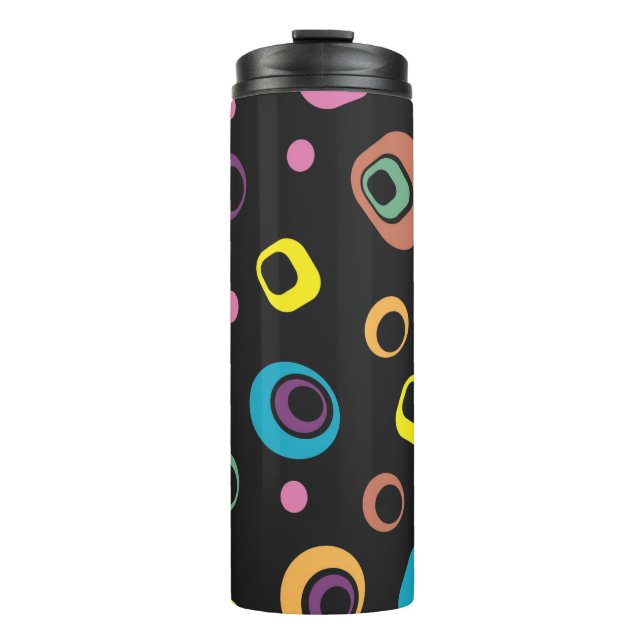 Vaso de viaje geométrico retro genial (Anverso)