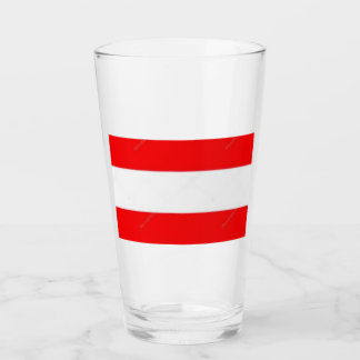 Vaso de vidrio bandera de Austria 16 onzas