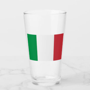 Vaso de vidrio bandera de Italia 16 onzas