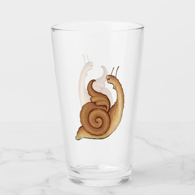 Vaso de vidrio de caracol gritando medieval (Anverso)