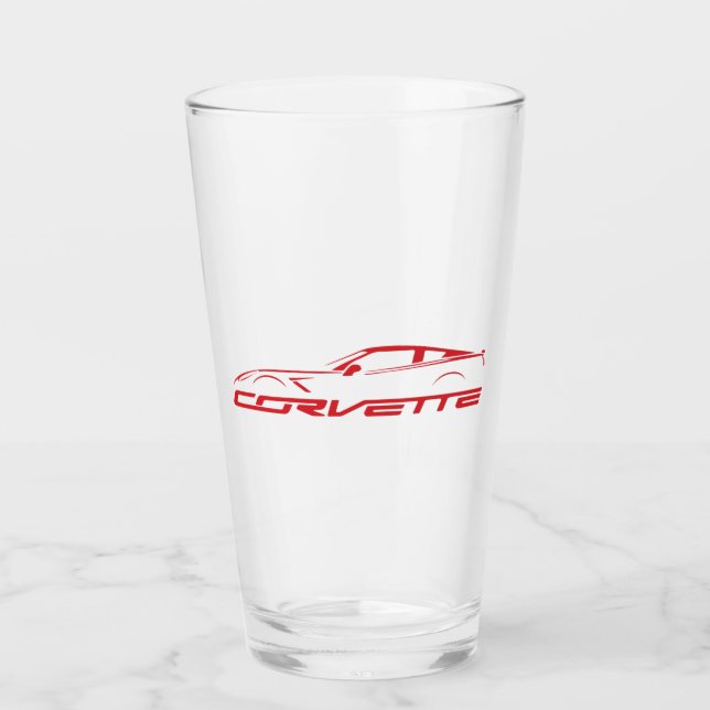 Vaso de vidrio de coche ilustrado C7 C8 C6 (Anverso)