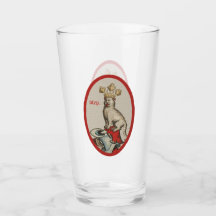 Vaso de vidrio de gato "Blep" medieval