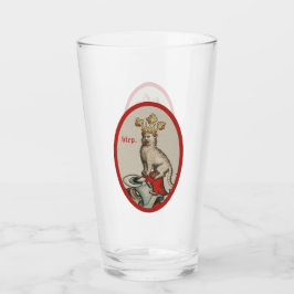 Vaso de vidrio de gato "Blep" medieval