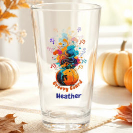 Vaso de vidrio de otoño