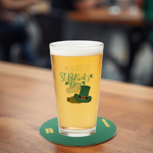 Vaso de vidrio del día de San Patricio