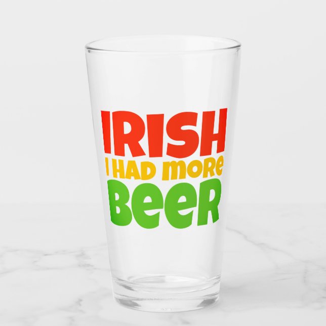 Vaso de vidrio irlandés para cerveza (Anverso)