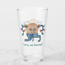 Vaso de vidrio "No escuchando" del Salterio de Lut