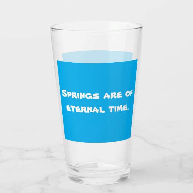 Vaso de vidrio para bebida fresca de agua (Reverso)