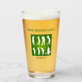 Vaso de vidrio personalizado del campo de golf
