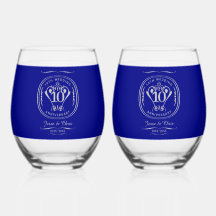 10.º Aniversario Drinkware Set Stemless Wine Glass
