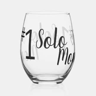 Vaso De Vino #1 Solo Mom Single Parent Drinkware Set