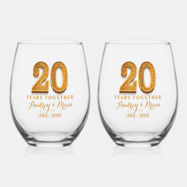 Vaso De Vino 20th Anniversary Personalized