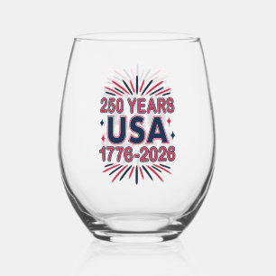 Vaso De Vino 250 años EE.UU. 1776-2026 Semiquincentenario