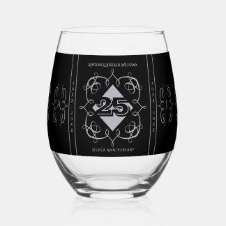 Vaso De Vino 25th Anniversary Victorian Drinkware Set