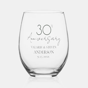 Vaso De Vino 30.º Aniversario Boda Keepsake