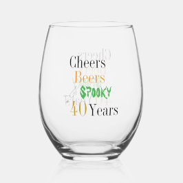 Vaso De Vino 40th Birthday Halloween Spooky Cheers Party