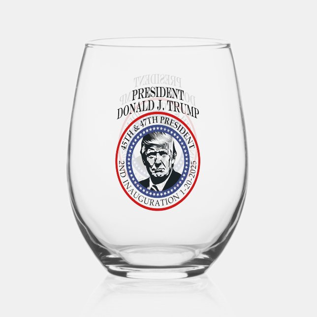Vaso De Vino 47.ª investidura del presidente Donald Trump (Anverso)