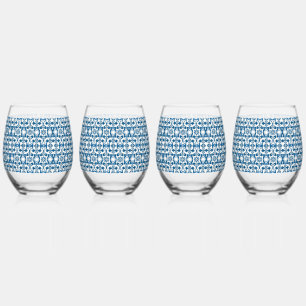 Vaso De Vino 4 lentes de vino inoxidable   Blues bohemios