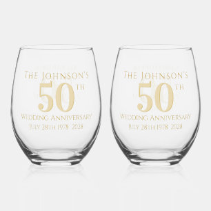Vaso De Vino 50.º Aniversario del Boda de Oro
