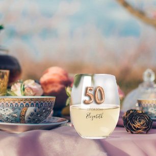 Vaso De Vino 50.º rosa de oro