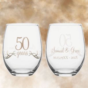 Vaso De Vino 50 Aniversario personalizado Mantener regalo Perso