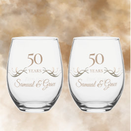Vaso De Vino 50 Aniversario personalizado Mantener regalo Perso