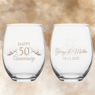 Vaso De Vino 50 Aniversario personalizado Mantener regalo Perso