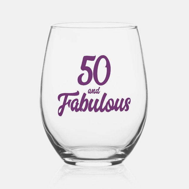 Vaso De Vino 50 y fabuloso (Anverso)