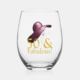 Vaso De Vino 50 y Fabuloso Elegante Personalizado