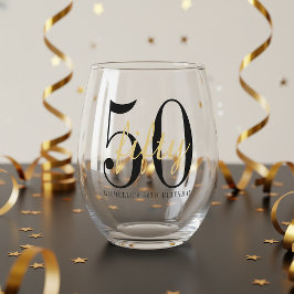 Vaso De Vino 50th Birthday Party Celebration Minimalist