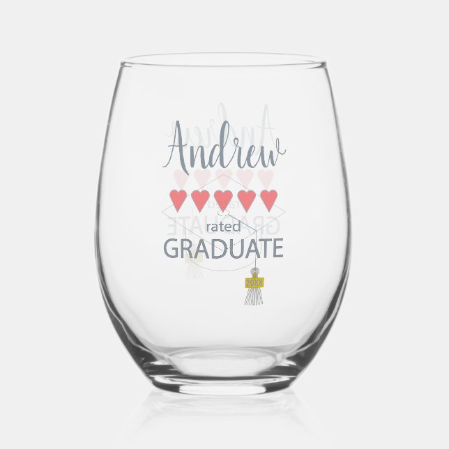 Vaso De Vino 5 Graduado De Carácter Cardíaco (Anverso)