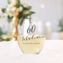 60 y Fabuloso Cumpleaños Sesentavo Elegante Escrit