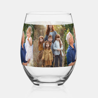 Vaso De Vino 6 Collage familiar personalizado
