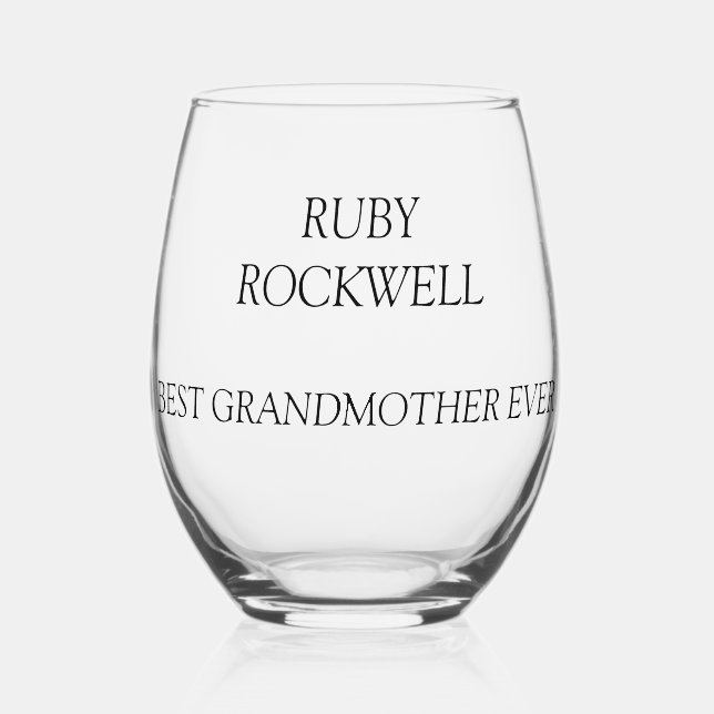Vaso De Vino Abuela con nombre personalizado (Anverso)