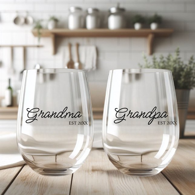 Vaso De Vino Abuela Y Abuela Personalizados (Subido por el creador)